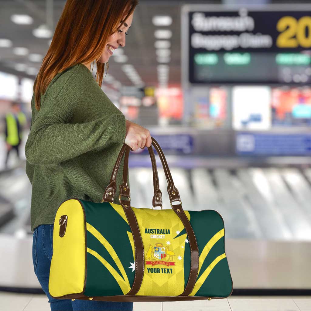 Australia Cricket Custom Travel Bag Go Aussie Dynamic Yellow - Aussie Hoodie