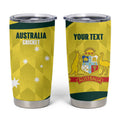 Australia Cricket Custom Tumbler Cup Go Aussie Dynamic Yellow - Aussie Hoodie