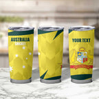 Australia Cricket Custom Tumbler Cup Go Aussie Dynamic Yellow - Aussie Hoodie