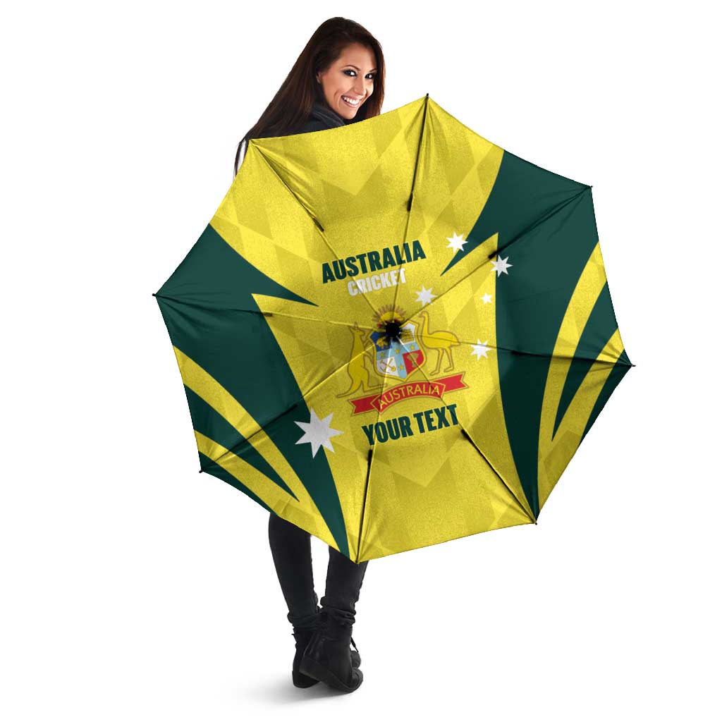 Australia Cricket Custom Umbrella Go Aussie Dynamic Yellow - Aussie Hoodie
