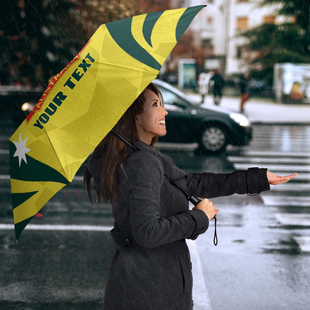 Australia Cricket Custom Umbrella Go Aussie Dynamic Yellow - Aussie Hoodie