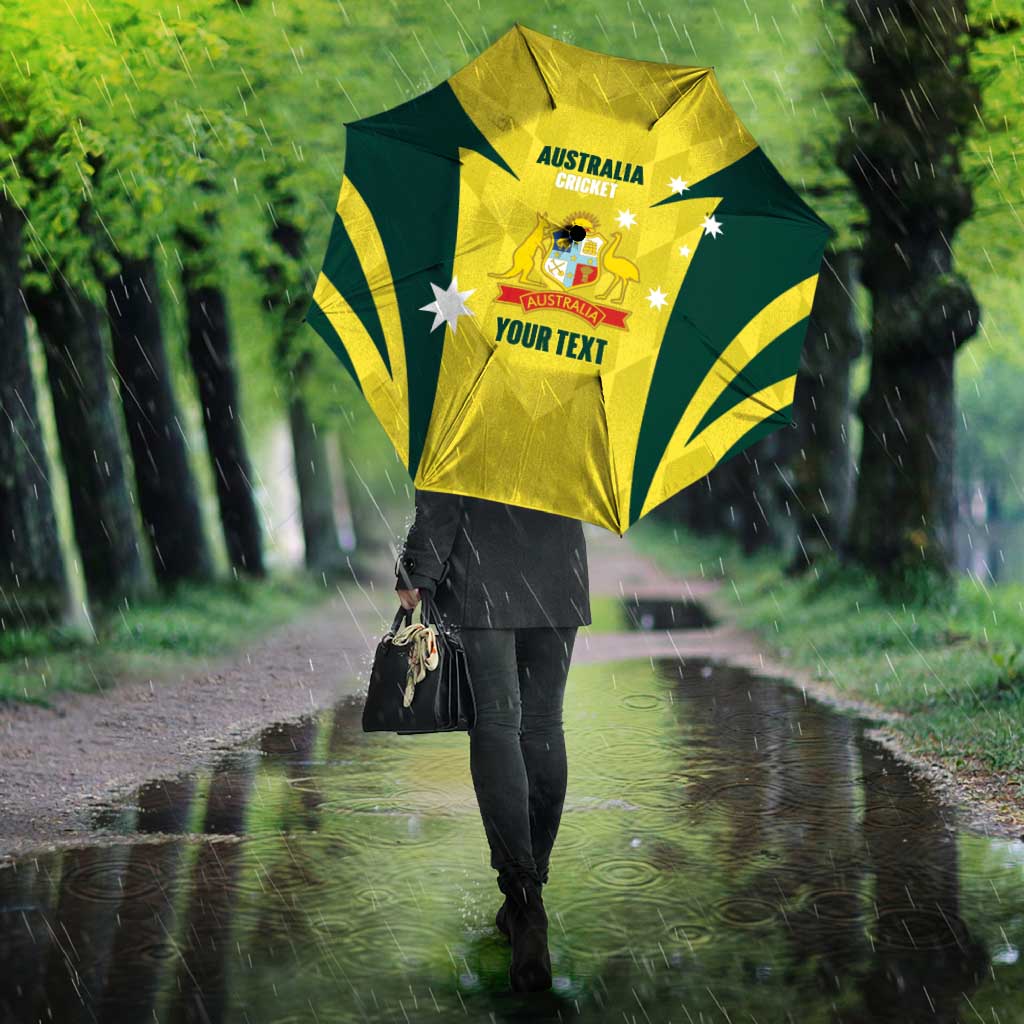 Australia Cricket Custom Umbrella Go Aussie Dynamic Yellow - Aussie Hoodie