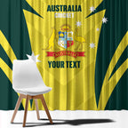 Australia Cricket Custom Window Curtain Go Aussie Dynamic Yellow - Aussie Hoodie