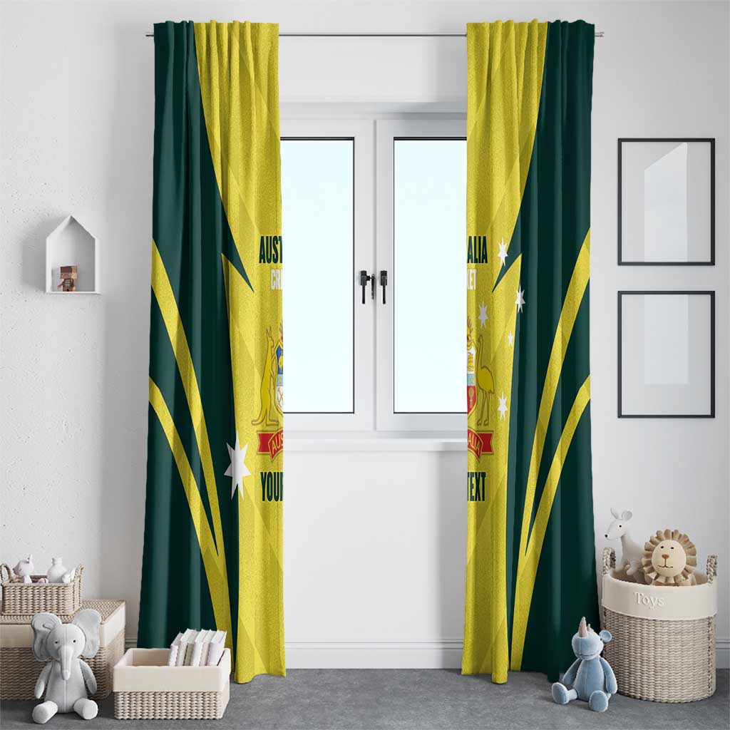 Australia Cricket Custom Window Curtain Go Aussie Dynamic Yellow - Aussie Hoodie