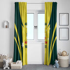 Australia Cricket Custom Window Curtain Go Aussie Dynamic Yellow - Aussie Hoodie