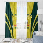 Australia Cricket Custom Window Curtain Go Aussie Dynamic Yellow - Aussie Hoodie