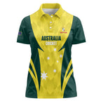 Australia Cricket Custom Women Polo Shirt Go Aussie Dynamic Yellow - Aussie Hoodie