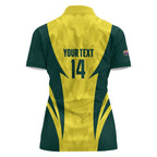 Australia Cricket Custom Women Polo Shirt Go Aussie Dynamic Yellow - Aussie Hoodie