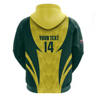 Australia Cricket Custom Zip Hoodie Go Aussie Dynamic Yellow - Aussie Hoodie