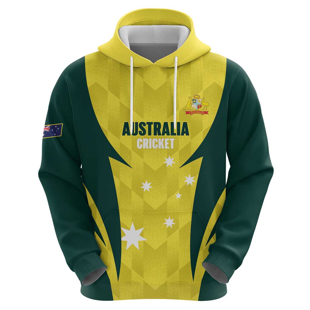 Australia Cricket Custom Zip Hoodie Go Aussie Dynamic Yellow - Aussie Hoodie