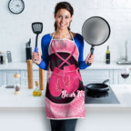 Personalised Australia Breast Cancer Awareness Apron Pink Cockatoo Fight Boxing Gloves Aboriginal Art