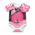 Personalised Australia Breast Cancer Awareness Baby Onesie Pink Cockatoo Fight Boxing Gloves Aboriginal Art