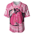 Personalised Australia Breast Cancer Awareness Baseball Jersey Pink Cockatoo Fight Boxing Gloves Aboriginal Art
