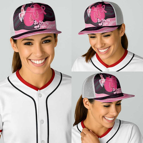 Australia Breast Cancer Awareness Baseball Net Cap Pink Cockatoo Fight Boxing Gloves Aboriginal Art