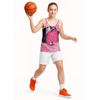Personalised Australia Breast Cancer Awareness Basketball Jersey Pink Cockatoo Fight Boxing Gloves Aboriginal Art