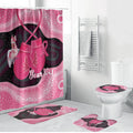 Personalised Australia Breast Cancer Awareness Bathroom Set Pink Cockatoo Fight Boxing Gloves Aboriginal Art