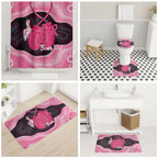 Personalised Australia Breast Cancer Awareness Bathroom Set Pink Cockatoo Fight Boxing Gloves Aboriginal Art