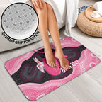 Personalised Australia Breast Cancer Awareness Bathroom Set Pink Cockatoo Fight Boxing Gloves Aboriginal Art