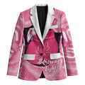 Personalised Australia Breast Cancer Awareness Blazer Pink Cockatoo Fight Boxing Gloves Aboriginal Art