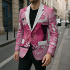 Personalised Australia Breast Cancer Awareness Blazer Pink Cockatoo Fight Boxing Gloves Aboriginal Art