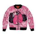 Personalised Australia Breast Cancer Awareness Bomber Jacket Pink Cockatoo Fight Boxing Gloves Aboriginal Art