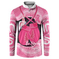 Personalised Australia Breast Cancer Awareness Button Sweatshirt Pink Cockatoo Fight Boxing Gloves Aboriginal Art