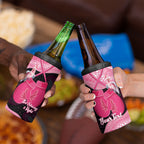 Personalised Australia Breast Cancer Awareness 4 in 1 Can Cooler Tumbler Pink Cockatoo Fight Boxing Gloves Aboriginal Art