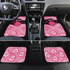 Personalised Australia Breast Cancer Awareness Car Mats Pink Cockatoo Fight Boxing Gloves Aboriginal Art
