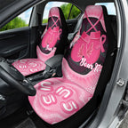 Personalised Australia Breast Cancer Awareness Car Seat Cover Pink Cockatoo Fight Boxing Gloves Aboriginal Art
