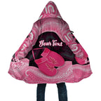 Personalised Australia Breast Cancer Awareness Cloak Pink Cockatoo Fight Boxing Gloves Aboriginal Art
