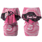 Personalised Australia Breast Cancer Awareness Couples Matching Off Shoulder Short Dress and Hawaiian Shirt Pink Cockatoo Fight Boxing Gloves Aboriginal Art