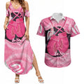 Personalised Australia Breast Cancer Awareness Couples Matching Summer Maxi Dress and Hawaiian Shirt Pink Cockatoo Fight Boxing Gloves Aboriginal Art