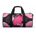 Personalised Australia Breast Cancer Awareness Duffle Bag Pink Cockatoo Fight Boxing Gloves Aboriginal Art