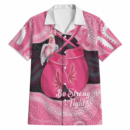 Personalised Australia Breast Cancer Awareness Hawaiian Shirt Pink Cockatoo Fight Boxing Gloves Aboriginal Art