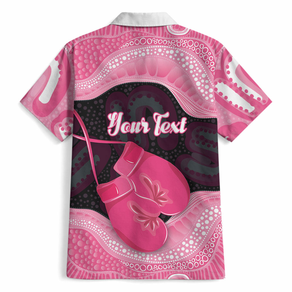 Personalised Australia Breast Cancer Awareness Hawaiian Shirt Pink Cockatoo Fight Boxing Gloves Aboriginal Art