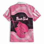 Personalised Australia Breast Cancer Awareness Hawaiian Shirt Pink Cockatoo Fight Boxing Gloves Aboriginal Art