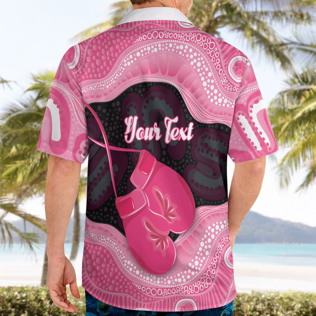 Personalised Australia Breast Cancer Awareness Hawaiian Shirt Pink Cockatoo Fight Boxing Gloves Aboriginal Art