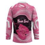 Personalised Australia Breast Cancer Awareness Hockey Jersey Pink Cockatoo Fight Boxing Gloves Aboriginal Art