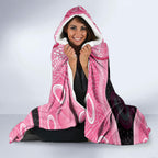 Personalised Australia Breast Cancer Awareness Hooded Blanket Pink Cockatoo Fight Boxing Gloves Aboriginal Art