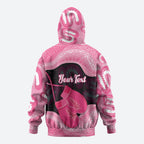 Personalised Australia Breast Cancer Awareness Hoodie Pink Cockatoo Fight Boxing Gloves Aboriginal Art