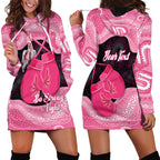 Personalised Australia Breast Cancer Awareness Hoodie Dress Pink Cockatoo Fight Boxing Gloves Aboriginal Art