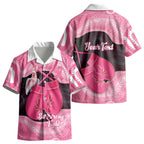 Personalised Australia Breast Cancer Awareness Kid Hawaiian Shirt Pink Cockatoo Fight Boxing Gloves Aboriginal Art