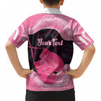 Personalised Australia Breast Cancer Awareness Kid Hawaiian Shirt Pink Cockatoo Fight Boxing Gloves Aboriginal Art