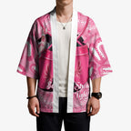Personalised Australia Breast Cancer Awareness Kimono Pink Cockatoo Fight Boxing Gloves Aboriginal Art