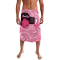 Personalised Australia Breast Cancer Awareness Lavalava Pink Cockatoo Fight Boxing Gloves Aboriginal Art