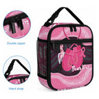 Personalised Australia Breast Cancer Awareness Lunch Bag Pink Cockatoo Fight Boxing Gloves Aboriginal Art