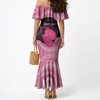 Personalised Australia Breast Cancer Awareness Mermaid Dress Pink Cockatoo Fight Boxing Gloves Aboriginal Art