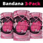 Personalised Australia Breast Cancer Awareness Neck Gaiter Pink Cockatoo Fight Boxing Gloves Aboriginal Art