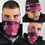 Personalised Australia Breast Cancer Awareness Neck Gaiter Pink Cockatoo Fight Boxing Gloves Aboriginal Art