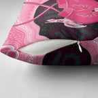 Personalised Australia Breast Cancer Awareness Pillow Cover Pink Cockatoo Fight Boxing Gloves Aboriginal Art